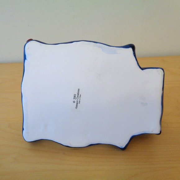 WhimsiClay Cat by Amy Lacombe Hearts Memo Pad Post It Holder Retired Vintage NEW - Picture 6 of 7